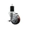Service Caster 3.5'' Maroon Poly Swivel 1-3/4'' Expanding Stem Caster with Brake SCC-EX20S3514-PPUB-MRN-TLB-134 - alternate 1